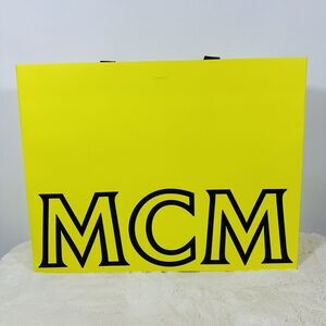 MCM 21”X16”X8” Authentic Yellow Shopping Paper Bag Gift Tote Extra Large
